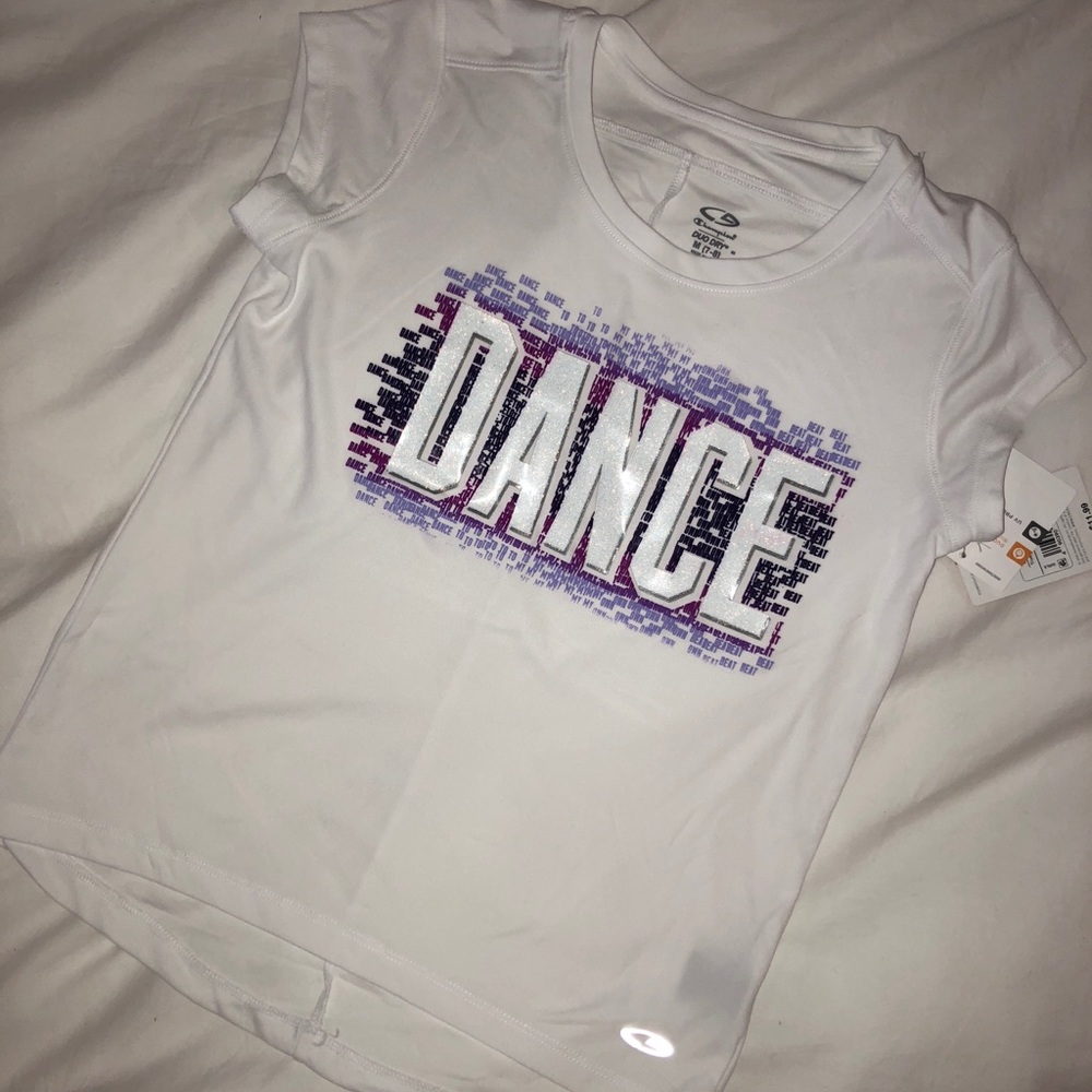 NWT “DANCE” duo dry Champion tee girls size 7-8